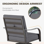 Outdoor Swivel Bar Stools Set of 2, Bar Height Patio Chairs - Image 7