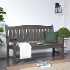 Psilvam 3-Person Outdoor Memorial Bench, All-Weather Poly Lumber Garden Bench - Image 2