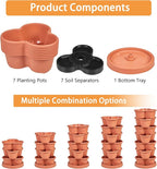 VECELO 7 Tier Vertical Garden Planter, Self Watering Stackable Planters - Image 7