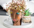 Face Planter Pots for Indoor Plants, Resin Head Planter Succulent Planter - Image 5