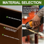 Galvanized Steel Planter Box-No Installation Required Metal Rectangular Block - Image 3