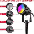 Low Voltage RGBW LED Landscape Lights Spot Lights Outdoor - Image 2