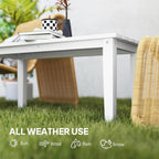 Outsunny HDPE Outdoor Coffee Table, All-Weather Rectangle Patio Coffee Table - Image 6
