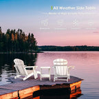 GREENVINES Adirondack-Outdoor-Side-Table | Set of 2 | 14 x 13 Inches | HDPE - Image 6