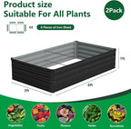 Vengarus 6x3x1FT Galvanized Raised Garden Bed Kit, Outdoor Metal Planter Box - Image 2