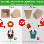 Square Peat Nursery Pots 150 Pcs 3in Biodegradable and Label, Used - Image 6