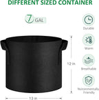 12-Pack 7 Gallon Thickened Non-Woven Grow Bags, Aeration Fabric Pots - Image 2