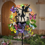 Solar Fairy Garden Decor, Silhouette Fairy by HokfirmHomeDecorGarden