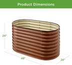 Best Choice Products 4x2x2ft Outdoor Metal Raised Garden Bed, Oval Deep Root - Image 7