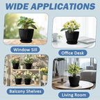 7.5 Inch Black Thickened Plastic Plant Pots - Image 5