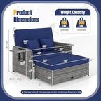 RELAX4LIFE Wicker Patio Outdoor Daybed - Image 3