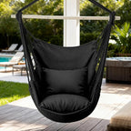 MoNiBloom Hammock Chair Hanging Rope Swing w/2 Cushions, Boho Macrame Hanging - Image 3