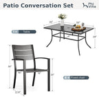 PHI VILLA 7 Pieces Outdoor Patio Dining Set - Image 9