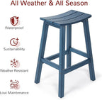 Stoog All-Weather Bar Stools Set of 4, Low Maintenance, - Image 4