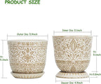 Gepege 6 Inch White Ceramic Planter, Plant Pot - Image 2