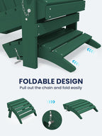 KINGYES Folding Adirondack Ottoman - Image 5