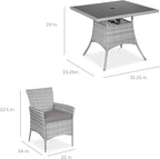 Best Choice Products 5-Piece Indoor Outdoor Wicker Dining Set Furniture - Image 7
