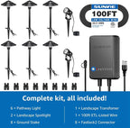 SUNVIE All-in-One LED Low Voltage Landscape Lighting Kit 6 Pathway Lights 2 - Image 6