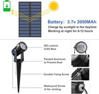 Blue Solar Spot Lights Outdoor, 2 Pack Solar Landscape Spotlights IP65 - Image 3