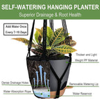 3 Pack Self Watering Hanging Planters Macrame Plant Hangers - Image 3