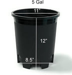5 Gallon 6-Pack Large Plant Pots Nursery Tree Pot Plastic Planters - Image 2