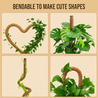 Moss Pole Monstera Plant Support – 2 Pack 28” Bendable Moss Pole Monstera Plant - Image 6