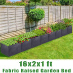 POILKMNI 16x2x1ft Fabric Raised Garden Bed - Image 2