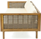 Merax 67.5" Outdoor Patio Daybed 3 Seater Sofa Bed, Acacia Wood Frame - Image 5