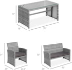 Best Choice Products 4-Piece Outdoor Wicker Patio Conversation Furniture Set - Image 7