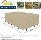 Easy-Going Rectangle Patio Furniture Cover Waterproof Outdoor Dining Table and - Image 2
