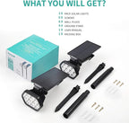Nekteck Solar Lights Outdoor, 10 LED Landscape Spotlights Powered Wall Lights - Image 9