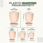 Utopia Home - Plant Pots Indoor - 7/6.6/6/5.3/4.8 Inches Home Decor Flower Pots - Image 2