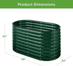 Best Choice Products 4x2x2ft Outdoor Metal Raised Garden Bed, Oval Deep Root - Image 7