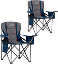FAIR WIND 2 Pack Heavy Duty Camping Chair, Oversized Padded Folding Chair by FAIRWINDOutdoorEquipment