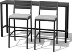 Crestlive Products Outdoor Bar Table and Chairs Set, 3 Piece Outside Patio Bar - Image 9