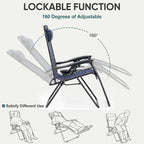 NEWBULIG Zero Gravity Chair Set of 4, Lounge Chair Folding Portable Adjustable - Image 5