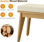 Wisteria Lane Acacia Outdoor Bench - Image 4