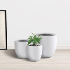 Kante 20", 13.4" Dia Round Concrete Planters, Outdoor Indoor Modern Decorative - Image 7