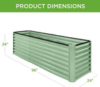 Best Choice Products 8x2x2ft Raised Outdoor Metal Garden Bed, Deep Root Box - Image 3