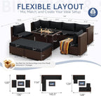 NICESOUL 9 Piece Patio Furniture Set - Image 4