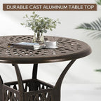 Patio Dining Table, Cast Aluminum Patio Table - Image 6