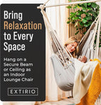 Hanging Hammock Chair Swing – Hanging Chair Outdoor & Indoor - Image 7