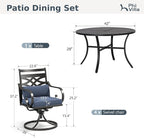 PHI VILLA 5 Pieces Outdoor Dining Set - Image 2