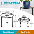 Garden Gifts Plant Lovers Gifts Black Metal Plant Stand - Image 3