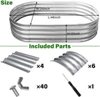 Galvanized Raised Garden Bed for Outdoor: 4X2X1ft Durable Metal Vegetable Plant - Image 6