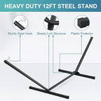 Two Person Hammock with Stand for Outside Heavy Duty, Outdoor Patio Hammock - Image 6