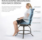 Kozyard Isabella Outdoor Swivel Bar Stools, Counter Height Patio Swivel Chairs - Image 3