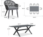 PURPLE LEAF 9 Pieces Patio Dining Set - Image 7