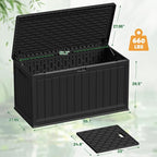 Devoko 160 Gallon Double-Wall Deck Box - Image 8