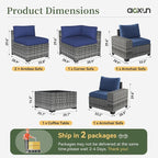 Aoxun 6 Piece Patio Furniture Set - Image 7